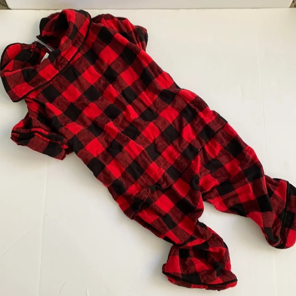 Red Flannel Holiday Dog Pajamas size Large